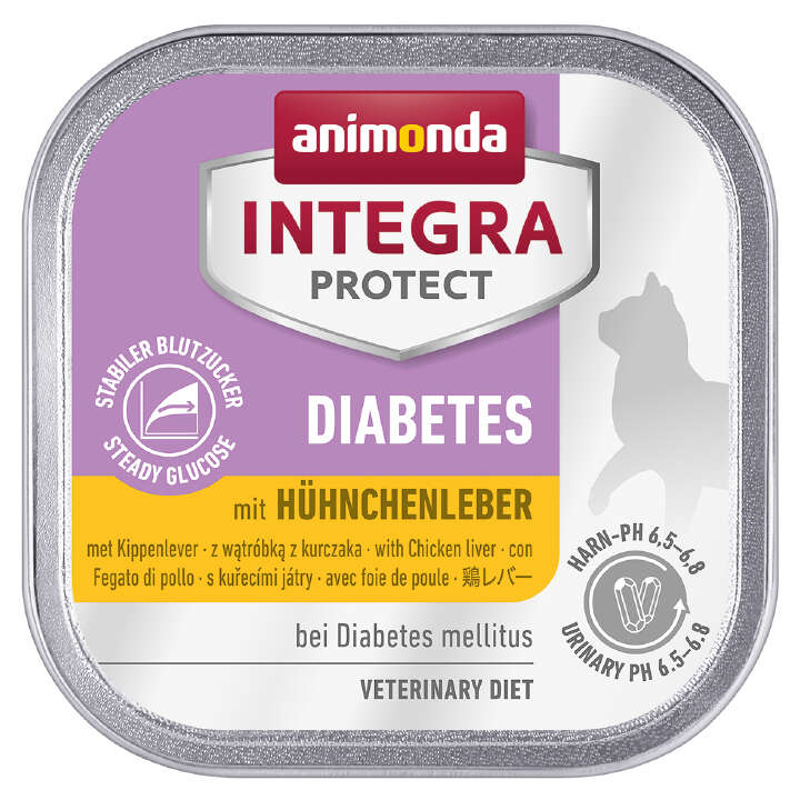 animonda Katzen-Nassfutter INTEGRA Diabetes Adult mit Hühnchenleber
